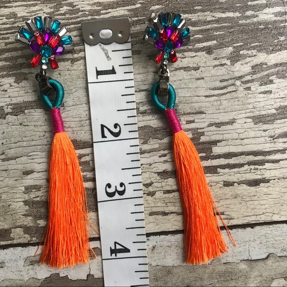 Jeweled Tassel Earrings - Picture 5 of 5